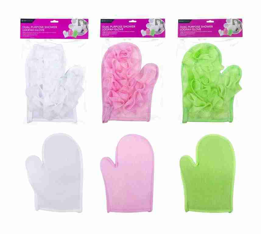 Dual Purpose Shower Loofah Glove