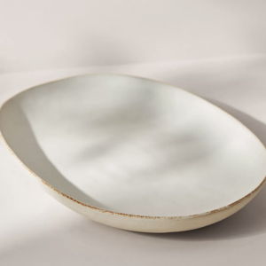 The Jasper Portuguese Stoneware Serving Platter / Color: White