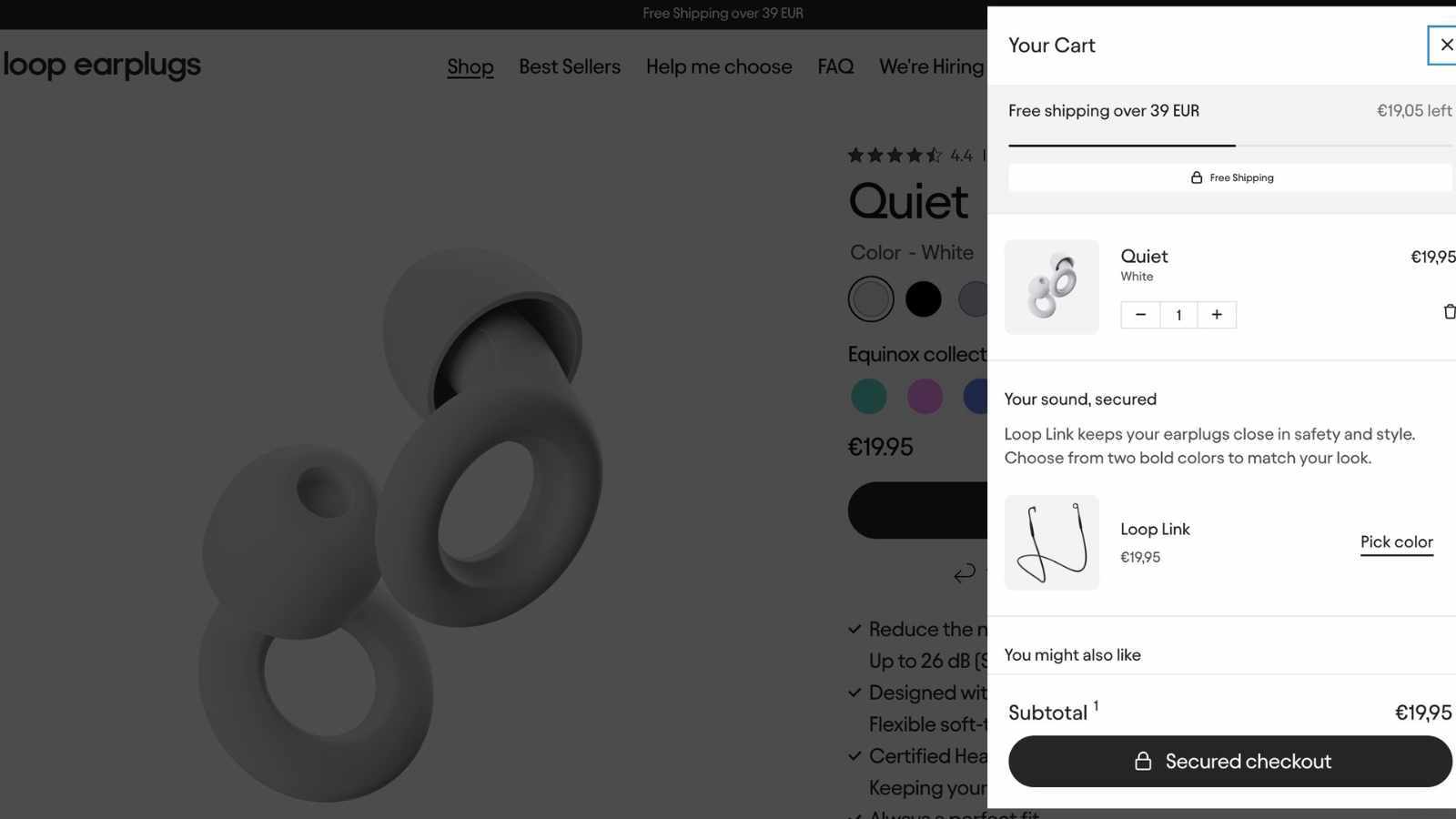 Loop cross sell page example