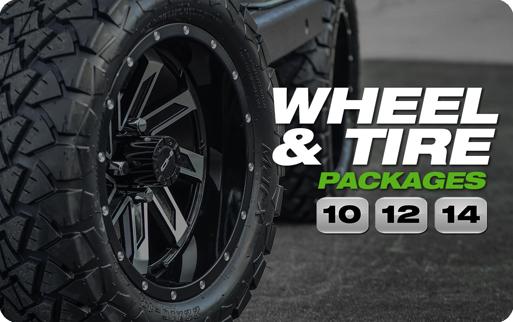 Shop for HD Golf Cart Wheel and Tire Packages Online Here