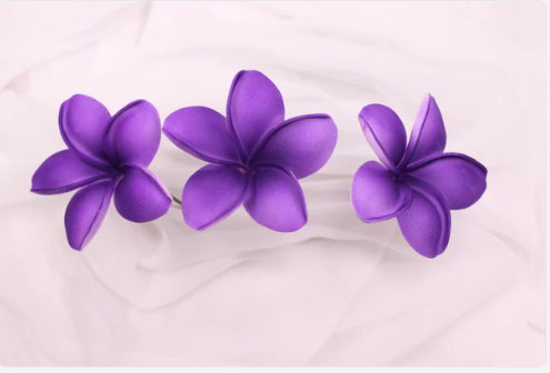 Midnight Bloom Frangipani Real Touch (6 Pack) - Realistic Artificial Flowers - Image 3