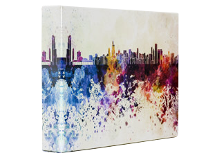 Mirrored canvas wrap