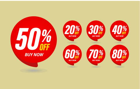Retail labels for offers prices and promotions