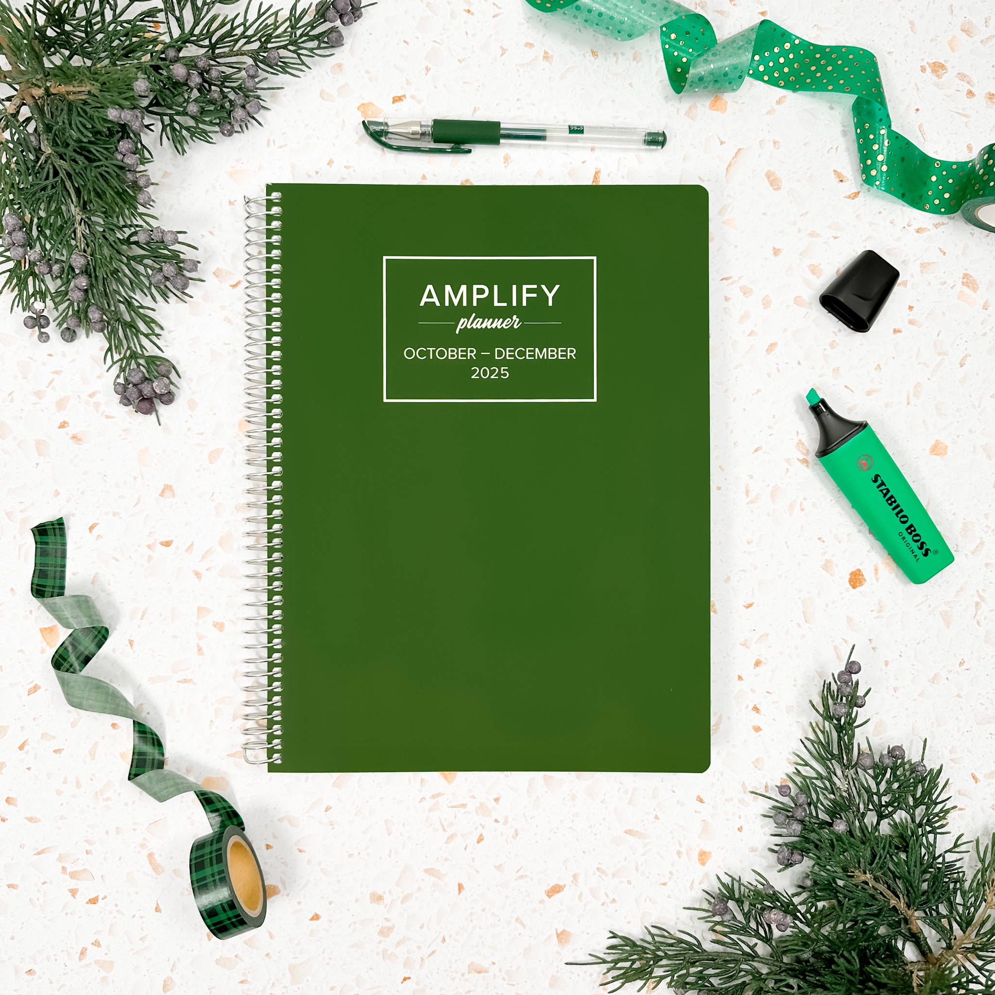 amplify planner 2025 daily planner in red