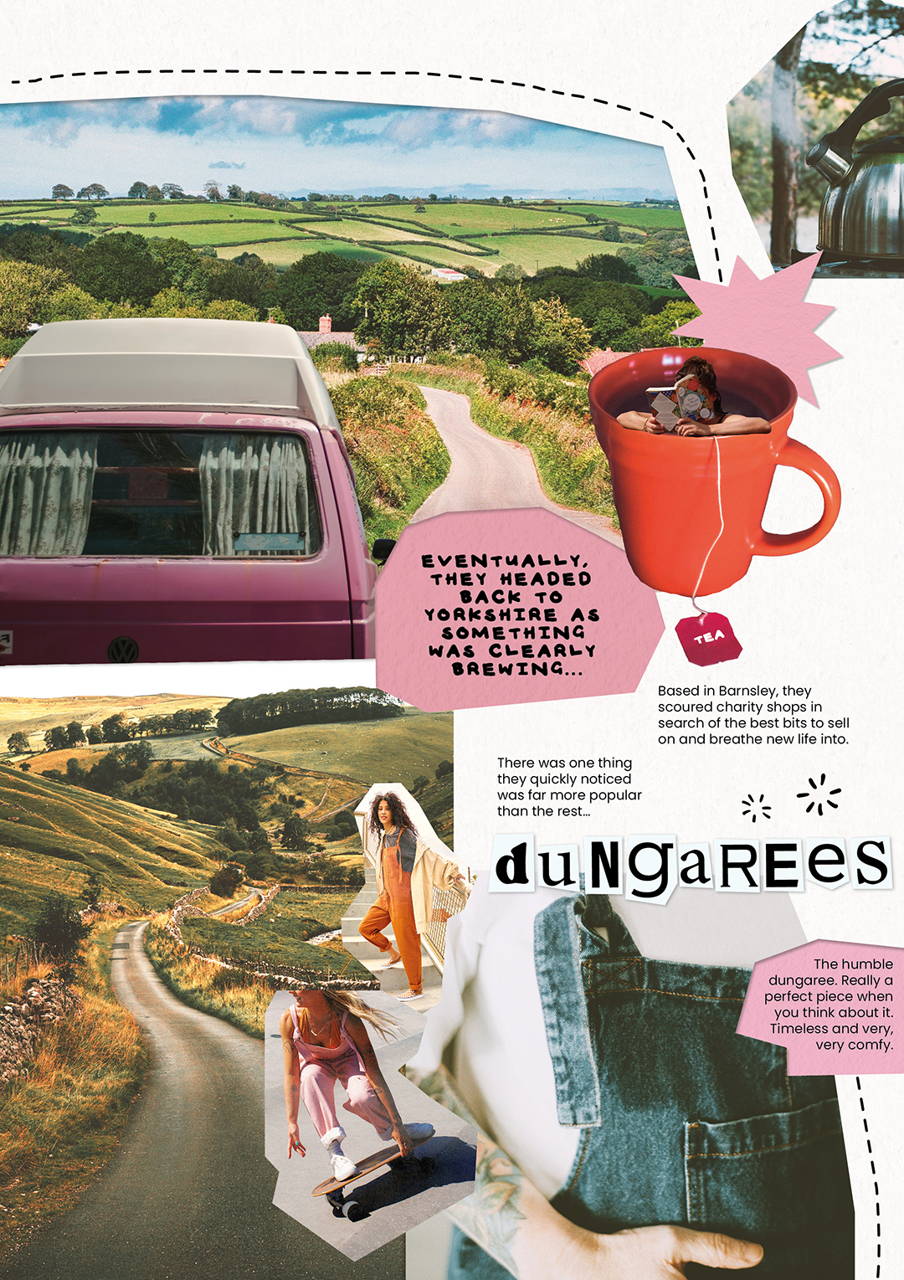 They travelled all over India in search of the perfect partners to create the first dungaree, the Original.  Working with a small team of tailors, they made their first thirty pairs which sold in hours. They made one hundred more and the same thing happened and the rest, as they say, is history.   Yak was soon too small to operate as a home, warehouse and office so they upgraded to the basement of Lucy’s parents house in Barnsley. With all the family on board, packages were on their way to the very first Lucy & Yak customers. Packaged on the kitchen table, a coaster or two might have accidentally made their way into them!  While we no longer fit in the basement and have moved to new distribution locations, we’ve never strayed far. After all, Barnsley is home!    Starting as an online brand, we soon wanted a physical space where we could connect with all of our customers. But where to open our very first little pink shop?   Lucy & Chris visited Brighton and immediately fell in love with its openness and knew that that was the place. A hub of self expression, our first store opened, followed by our head office, nestled in the heart of bustling Brighton.   Since then our network of little pink shops has continued to expand…because every city needs a little pop of pink! 