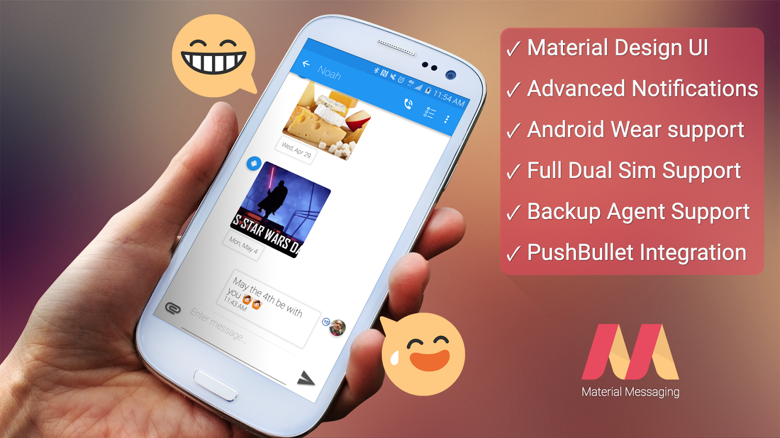 Material Messaging vs Handcent Next SMS detailed comparison as of 2024 ...