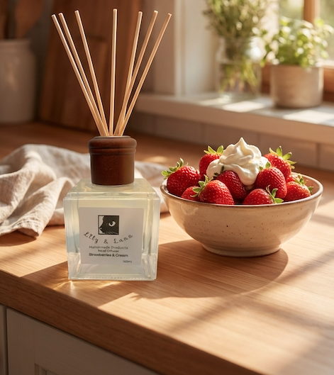 Reed Diffuser - Strawberries & Cream (140g)
