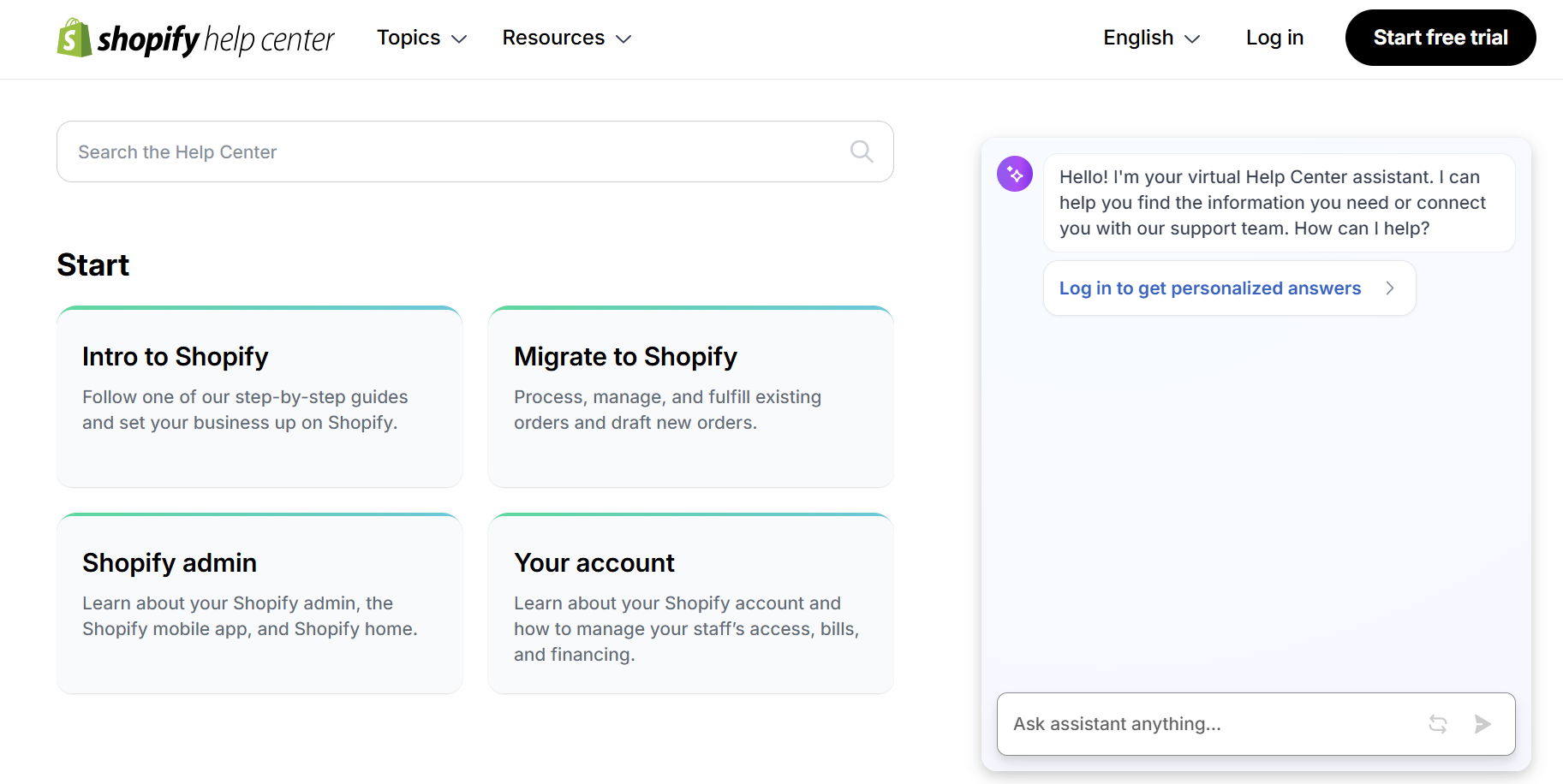 shopify help center