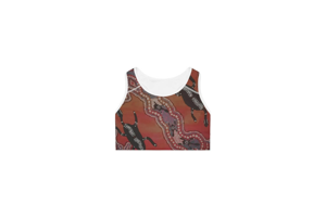 Vibrant Lizard Print Sports Bra, Compression Fit Activewear with comfort