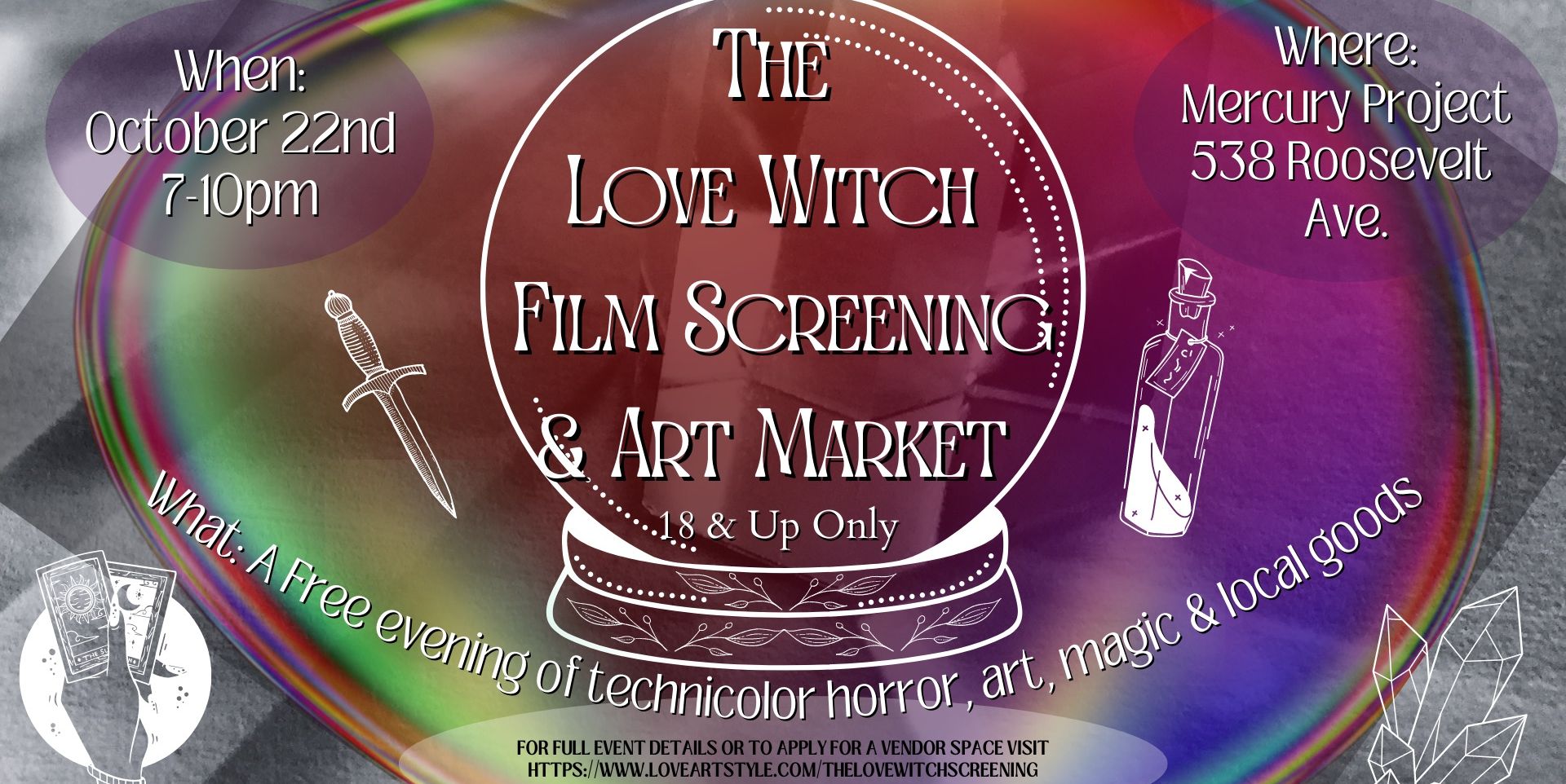 The Love Witch Film Screening & Art Market promotional image