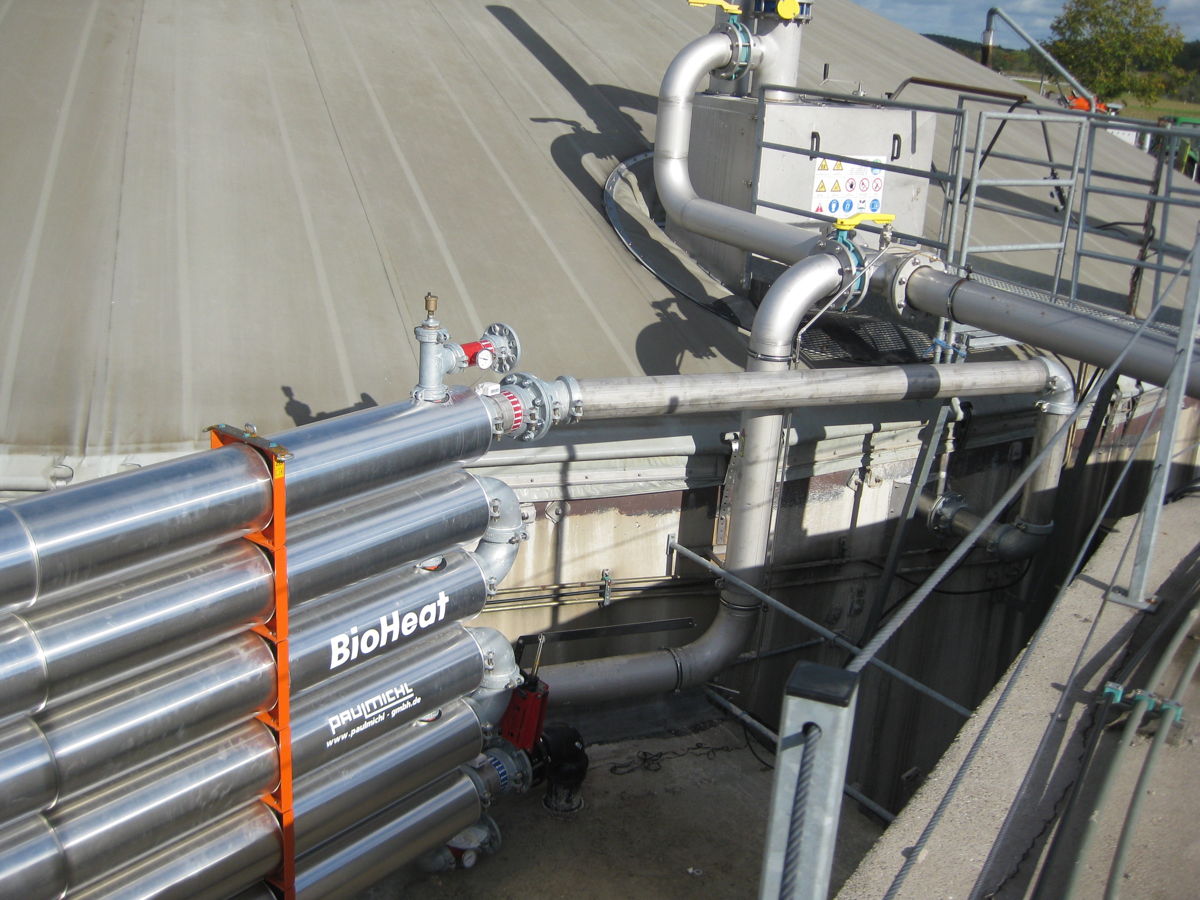 externer Wärmetauscher ist auf die speziellen Anforderungen von rentablen und leistungsstarken Biogasanlagen abgestimmt