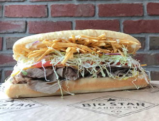 Big Star Sandwich Roast Beef, Cheddar & Yellow Mustard