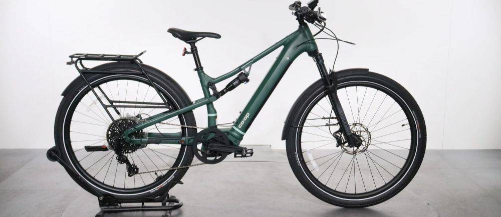 REI Co-op Cycles CTY e3.1 on a stand