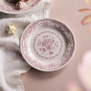 Pink Floral Side Plate