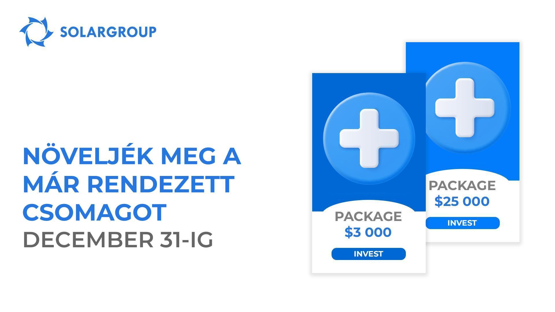 Növeljék meg a rendezett befektetési csomagjukat december 31-ig