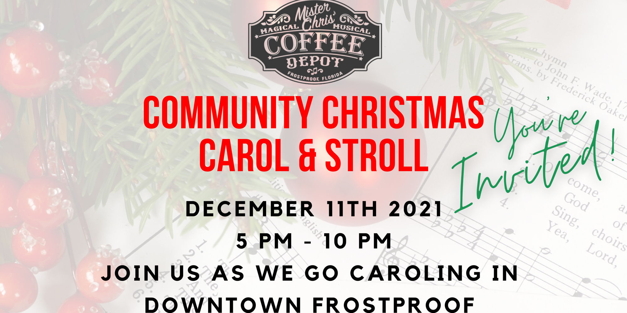 Frostproof Community Christmas Carol & Stroll promotional image