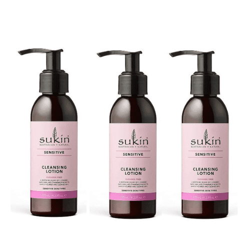3 x Sukin Sensitive Cleansing Lotion 125mL