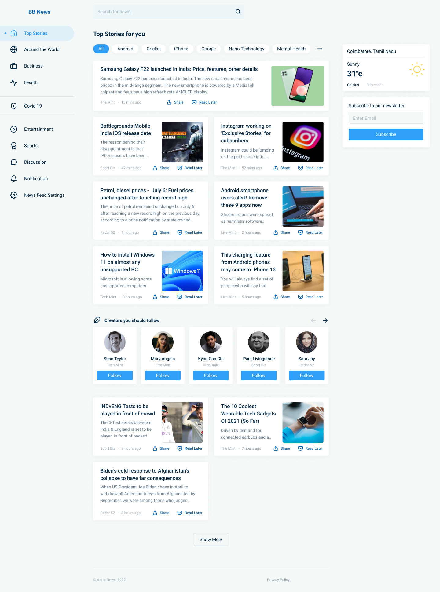 Real-Time News Explorer