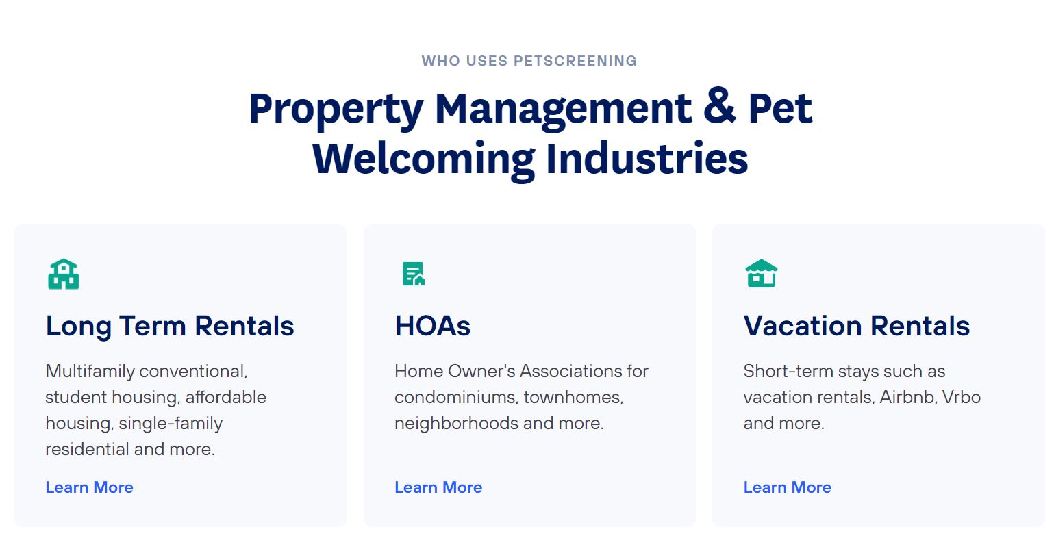 PetScreening product / service