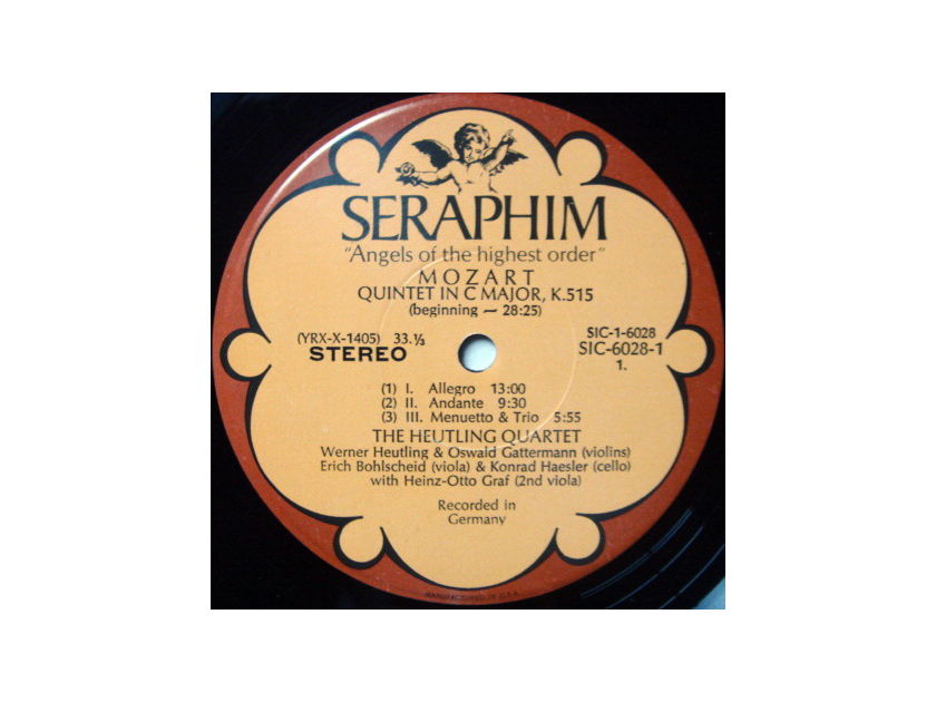 EMI Angel Seraphim / HEUTLING QT, - Mozart The Complete String Quintets, NM, 3LP Promo Box Set!