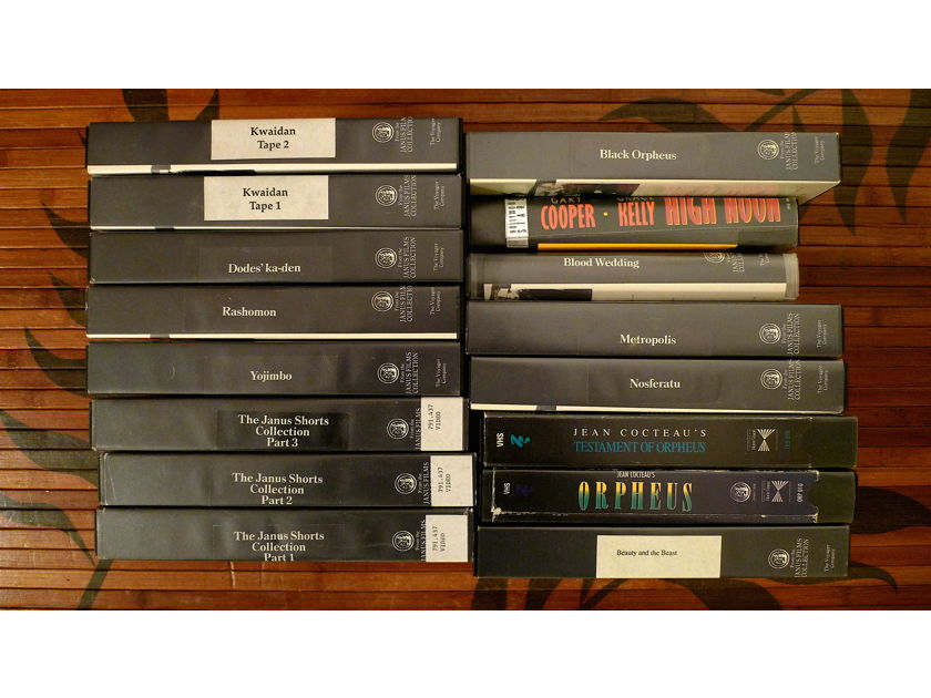 JANUS FILM COLLECTION - with PUBLIC PERFORMANCE RIGHTS:  THIRTY-ONE FILMS on VHS - $79