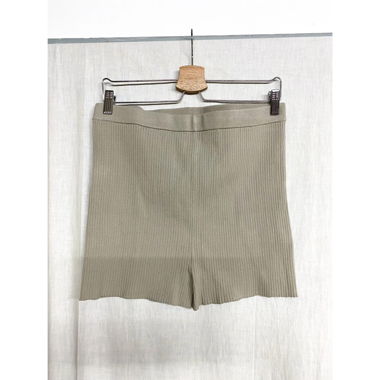 Gerippte Radlershorts Greige