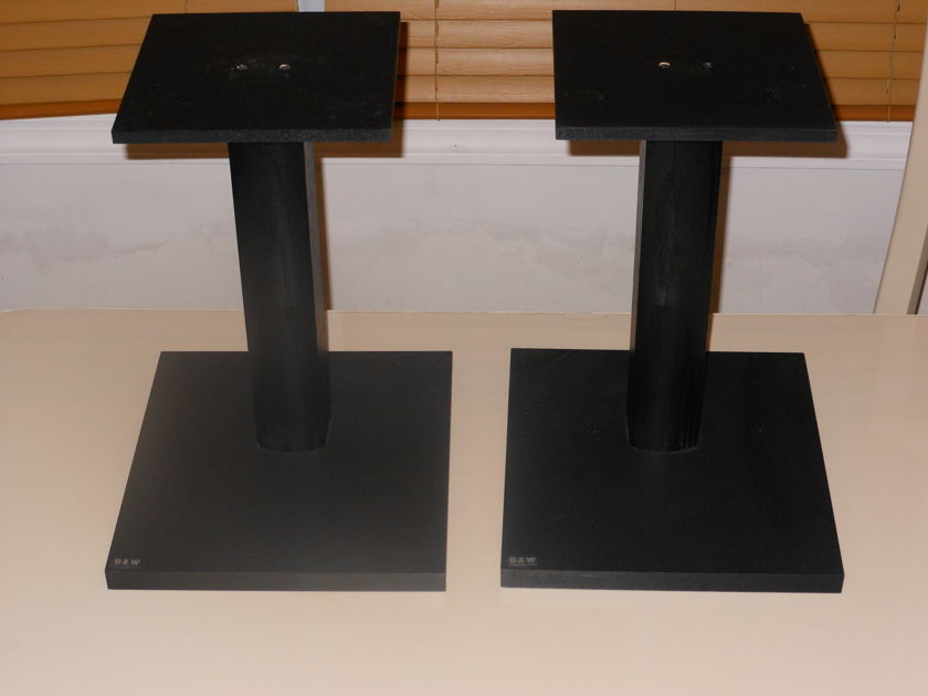Speaker Stands in excellent condition with small b&w logo on front base Wood Stands  Stands Only   No Speakers
