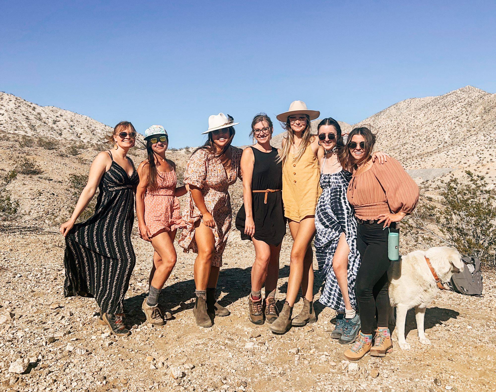 Seven solo female vanlifers celebrated Thanksgiving together in the desert.