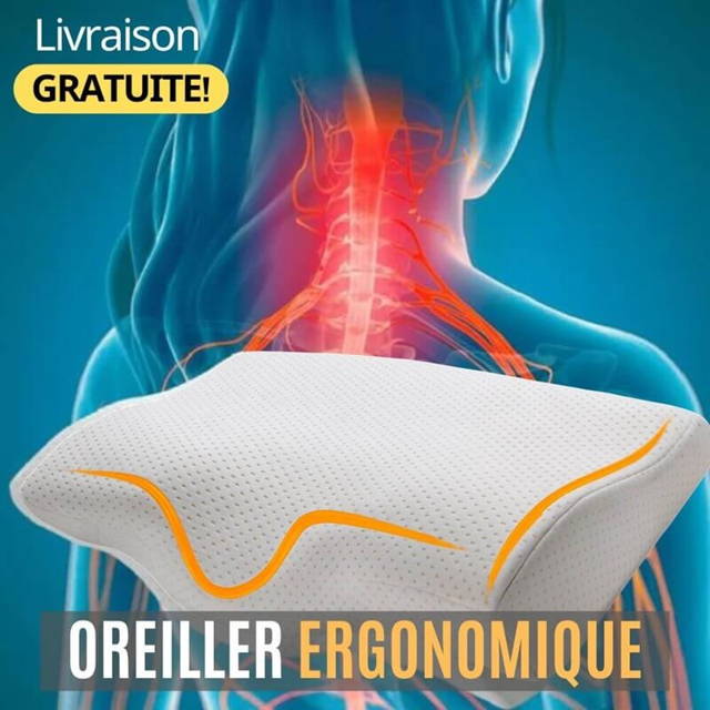 Oreiller Orthopédique, oreiller arthrose cervicale, Oreiller Ergonomique