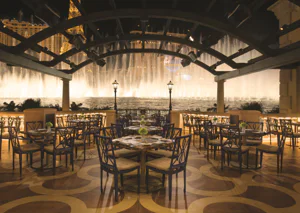Prime Steakhouse patio at the Fountains of Bellagio