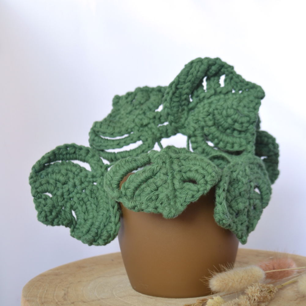 Crochet Pattern Monstera Deliciosa (Photo Tutorial)