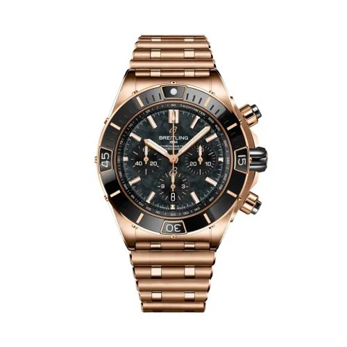 Super Chronomat B01 44 Red Gold / Black MOP / Rouleaux