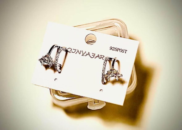 Cute Silver Shiny Earrings