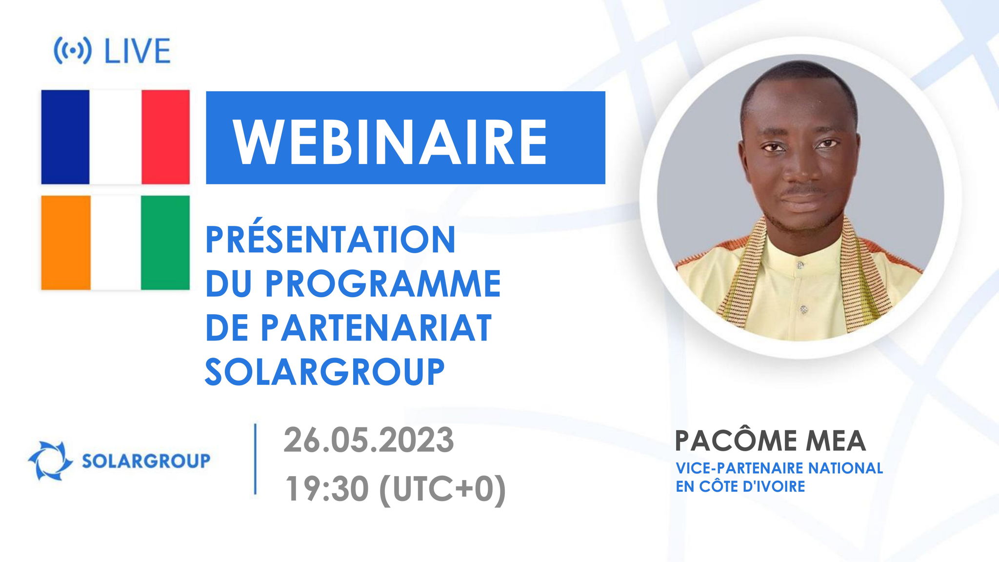Côte d'Ivoire . Présentation du programme de partenariat SOLARGROUP