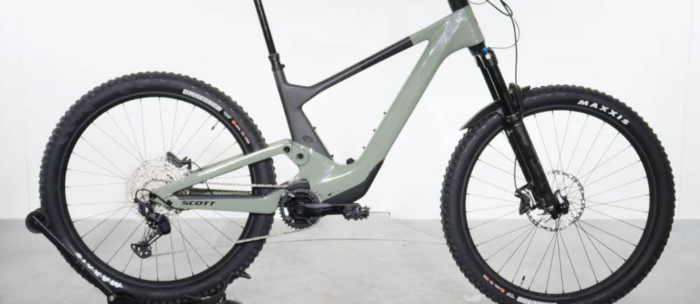 a Scott Voltage eRIDE 910 full suspension electric mountain bike
