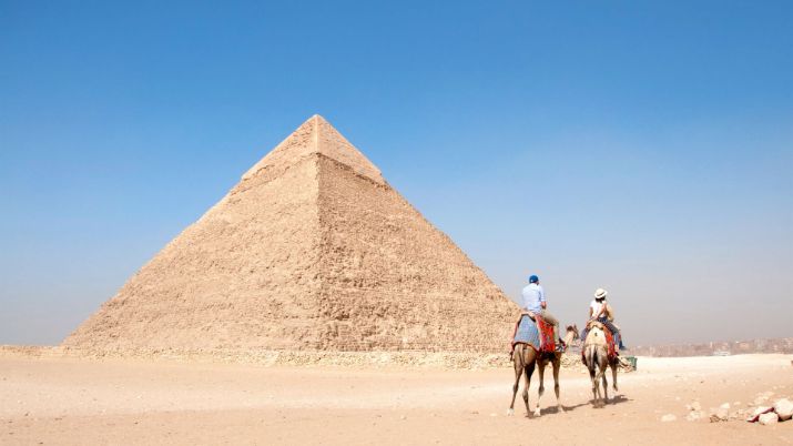 The Great Pyramid of Giza comprises more than 2 million limestone blocks weighing between 2 and 70 tons each