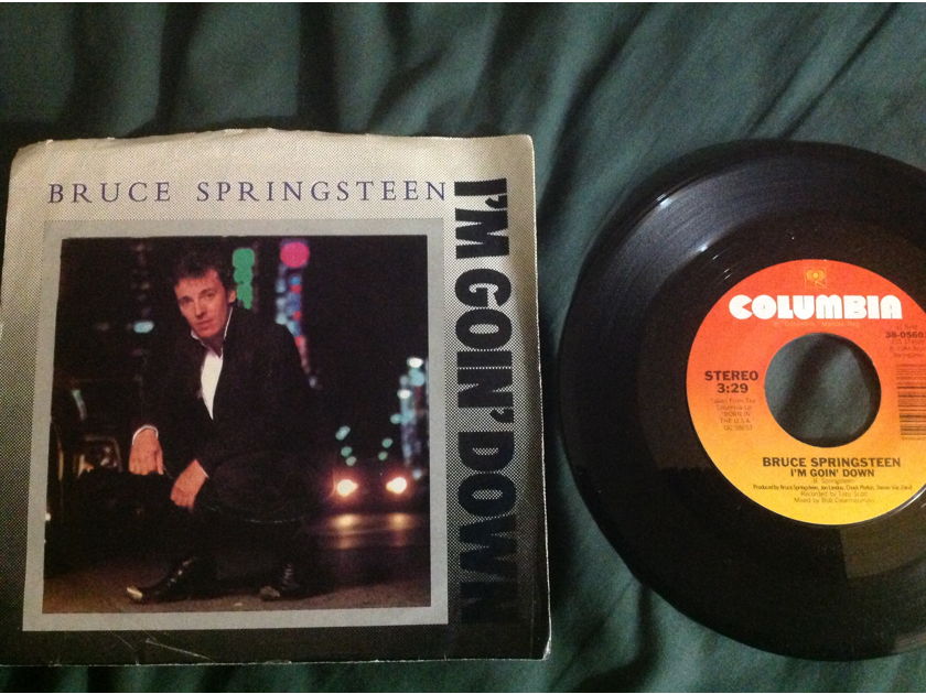 Bruce Springsteen - I'm Going Down/Janey Don't You Lose Your Heart Columbia Records 45 Single With Picture Sleeve Vinyl NM