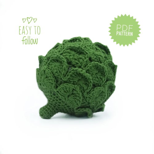 ARTICHOKE Crochet Pattern PDF - Crochet Food Pattern Amigurumi Food Play Food Pattern  Crochet Vegetables Amigurumi Patterns Tutorial