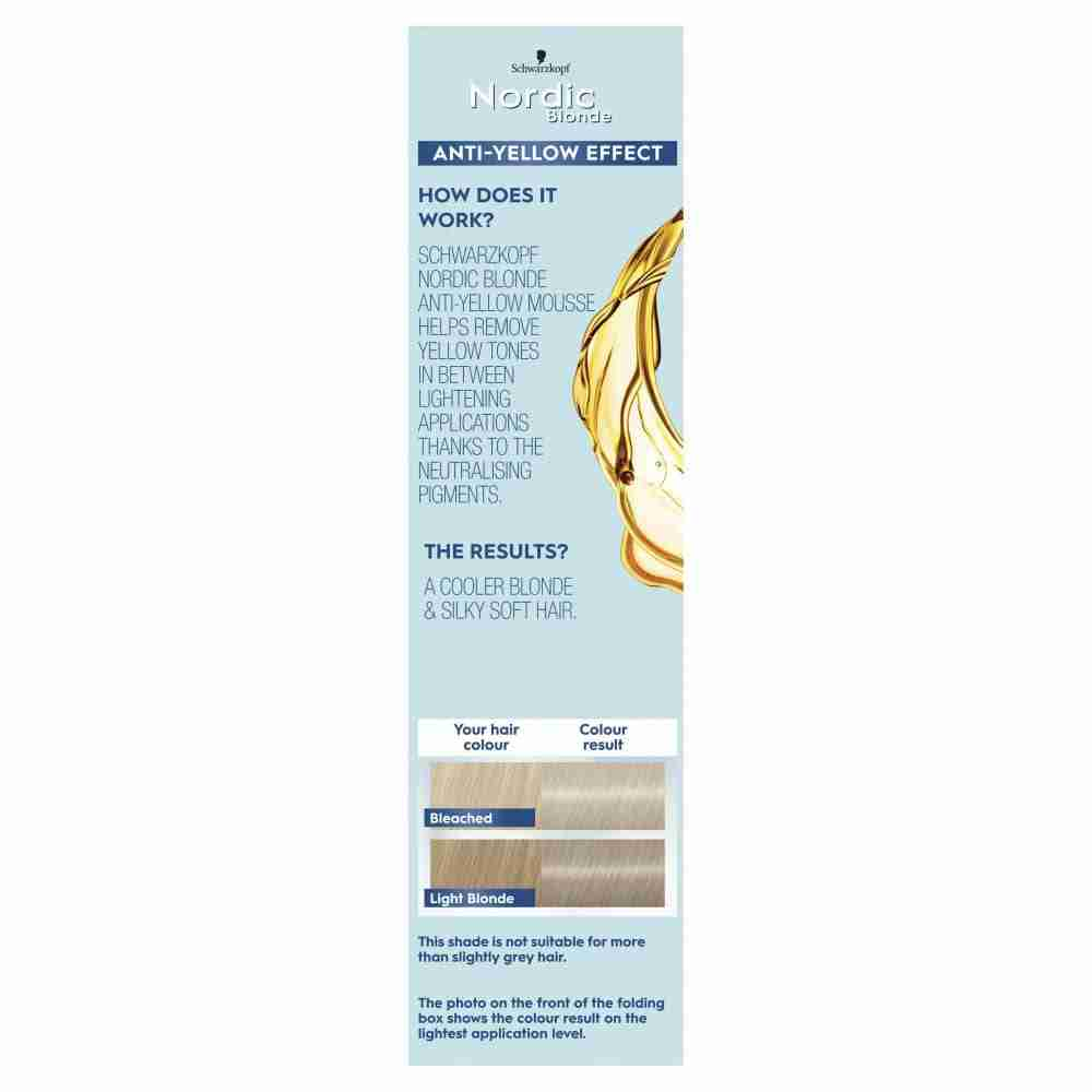 Schwarzkopf Nordic Blonde T1 Anti-Yellow Mousse - Image 3