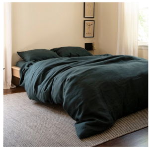 Orkney Linen Duvet Cover in Forest