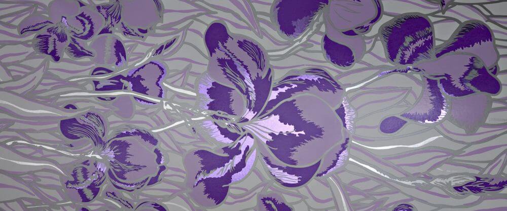 Flavor Paper Iris Wallpaper in Violet