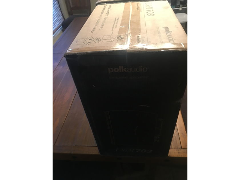 Polk LSIM 703 Pair in midnight mahogany brand new in box