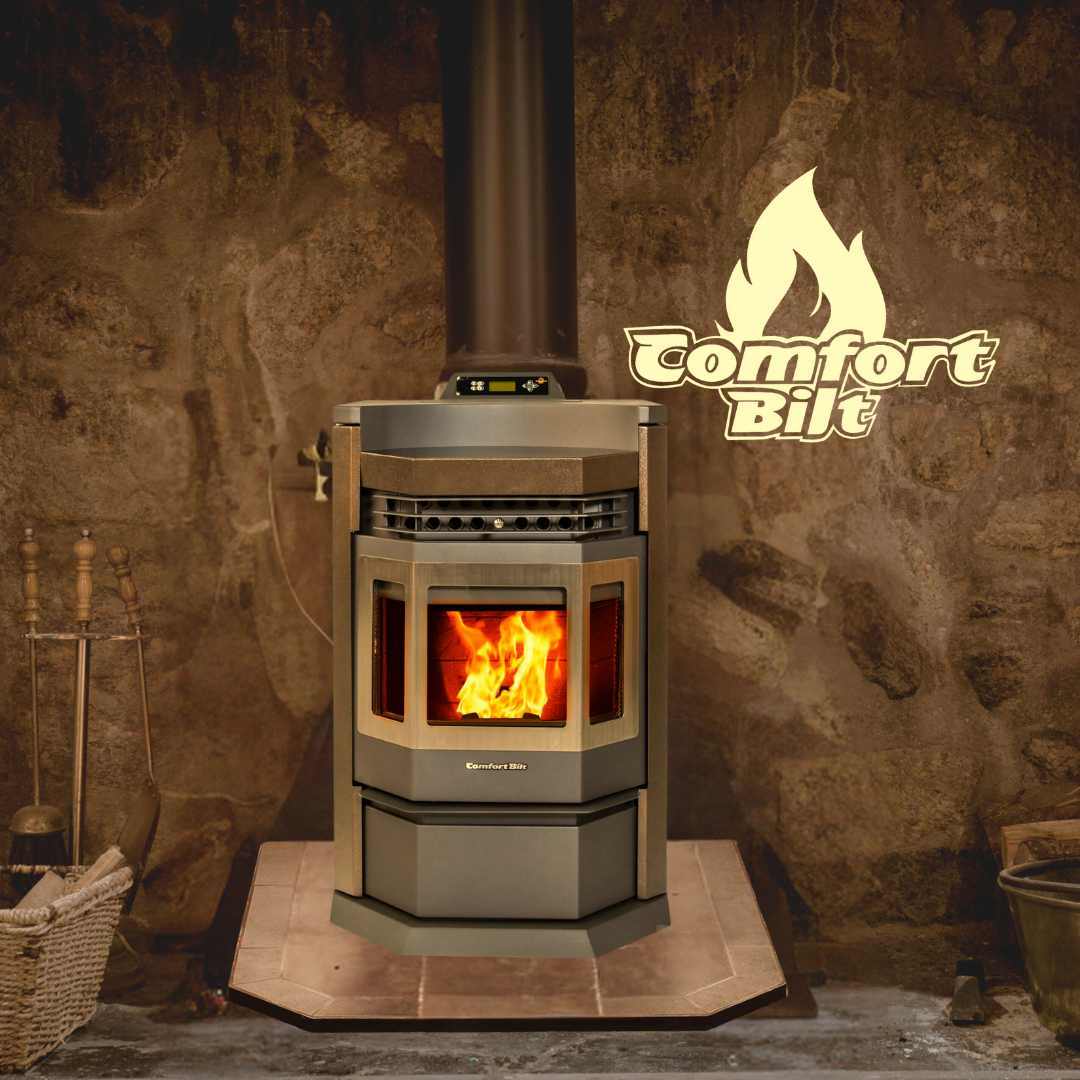 Pellet Stoves by Comfortbilt HP22N Brown Pellet Stove Stainless Steel Trim
