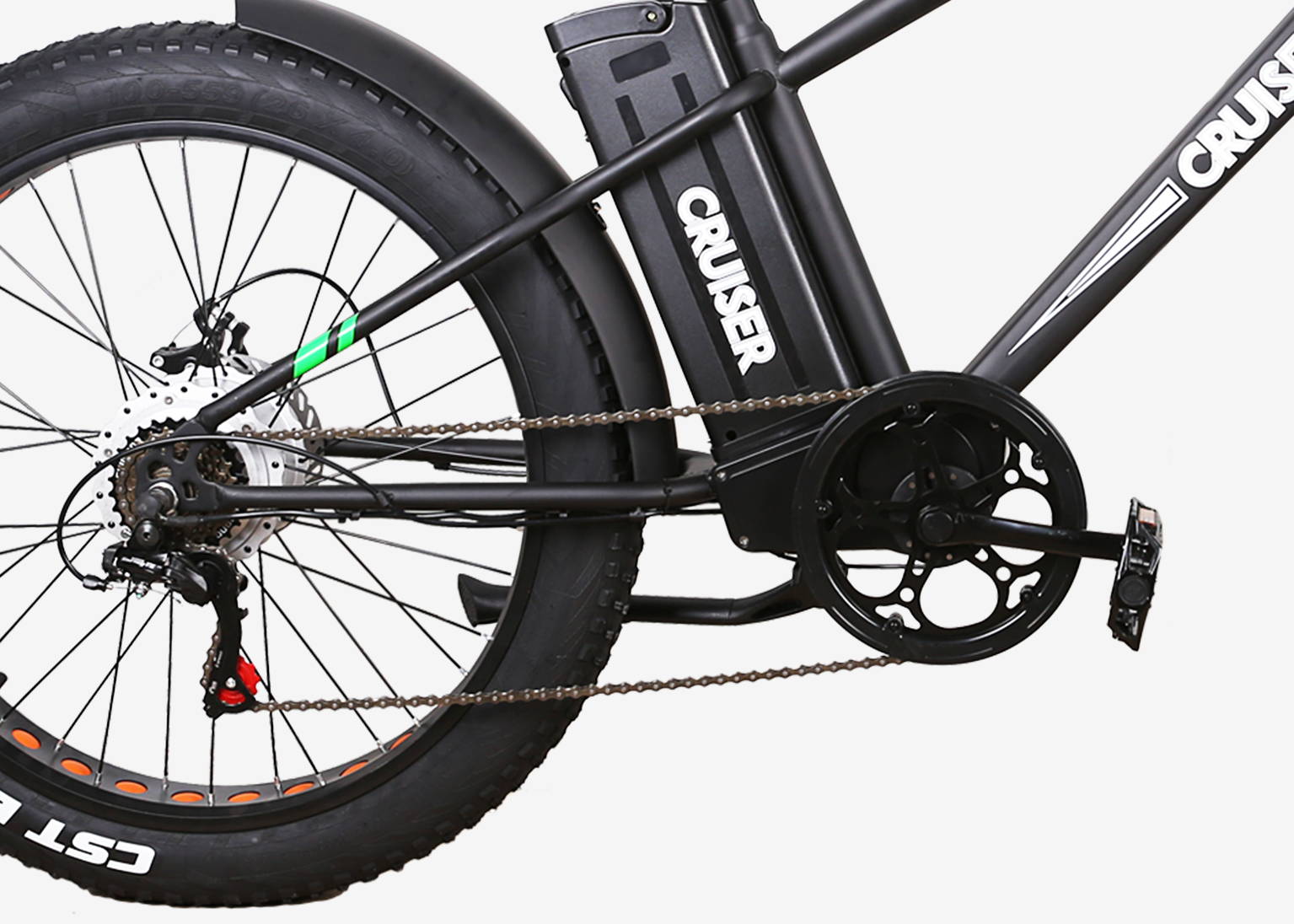 Nakto SUPER CRUISER Electric Bike 6 Speed 26*4" Fat Tire Mountain eBike 48V 12Ah 500W Motor Electric Bicycle