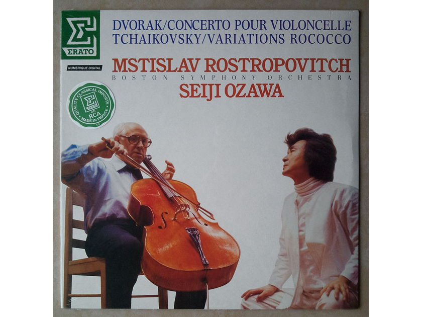 Sealed/Rostropovich/Dvorak - Cello Concerto, Tchaikovsky Variations on a Rococo Theme / Erato Records Pressed in France