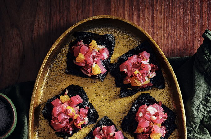 Tuna Tartare with Radicchio and Orange