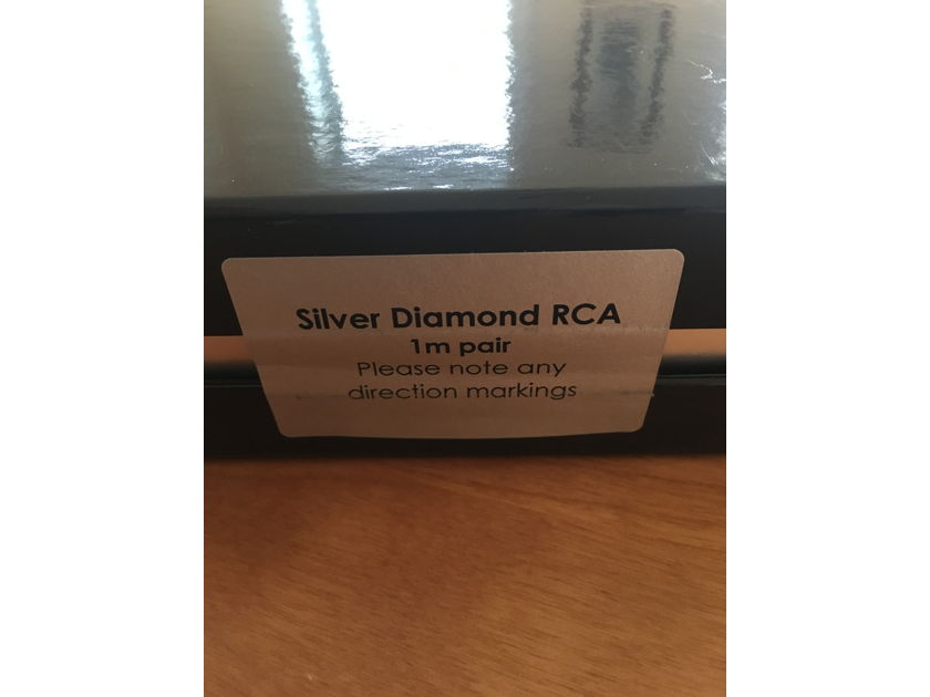 Tellurium Q Silver Diamond  Interconnect Pair 1M RCA