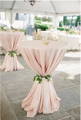 light pink tied tablecloth