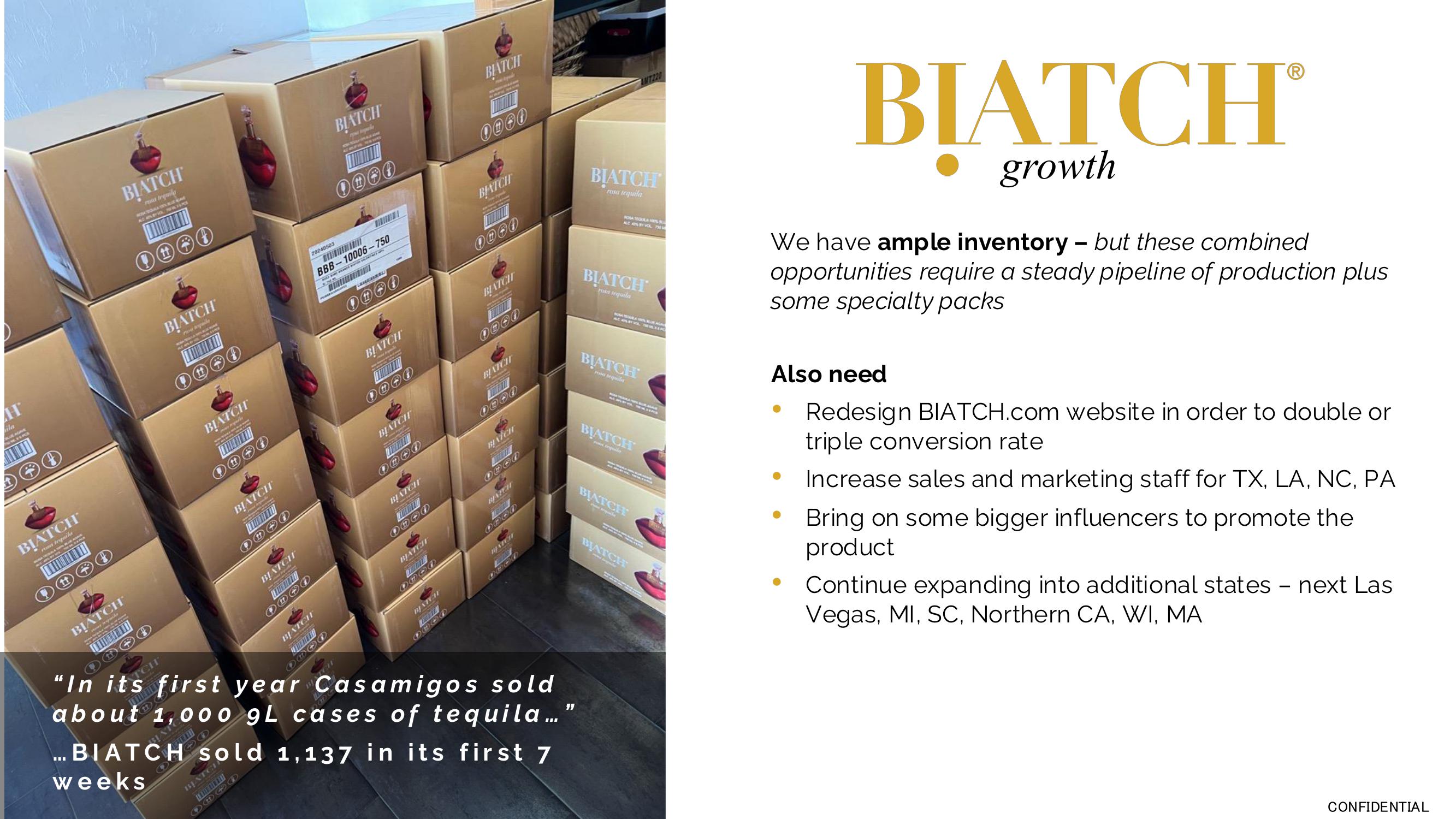 Reserve in BIATCH Tequila (Boss Babe Brands Inc) | biatch Startup ...
