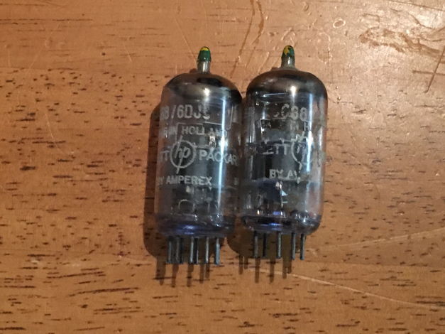 Amperex ECC88 6DJ8 hewlett-packard tubes true matched pair